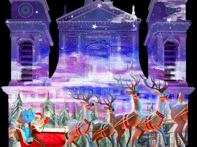 Cathedrale - Mapping réalisé par Ad Lib Créations - Décembre 2023